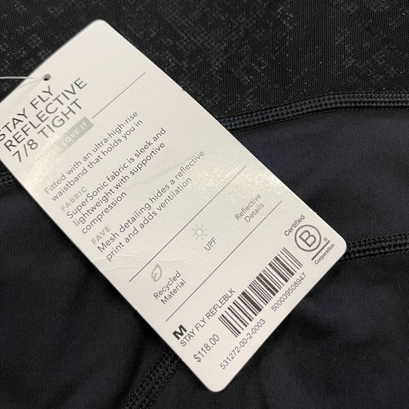 NWT! Athleta Stay Fly Reflective 7/8 Tight M - Picture 8 of 8